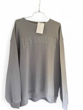 Brand New Los Angeles Embossed Crewneck Sweatshirt - Gray